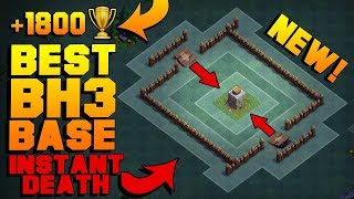 BEST Builder Hall 3 Base w 2 CANNONS  NEW CoC BH3 ANTI 2 STAR Builder Base  Clash of Clans [upl. by Yclehc]