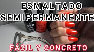 ESMALTADO SEMIPERMANENTE FÁCIL RÁPIDO CONCRETO [upl. by Nivel918]