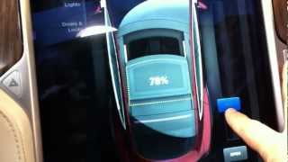 Tesla Model S Glass Panoramic Roof Open  Close Demo with Touchpanel Operation [upl. by Adiaros]