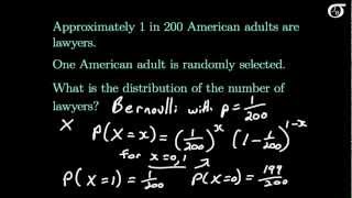 Introduction to the Bernoulli Distribution [upl. by Ohl]