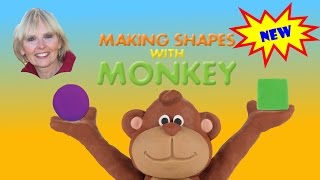 ♥♥ PlayDoh Making Shapes with Monkey Book [upl. by Dnomhcir]