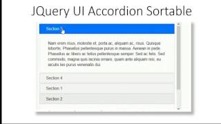 JQuery UI Accordion Sortable  Sort By Dragging [upl. by Comptom]