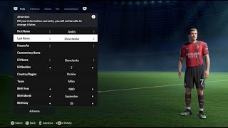 Andriy Shevchenko FIFA 24 pro clubs look alike tutorial  EA SPORT FC 24  Ukrain  AC Milan [upl. by Aromas]