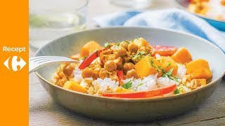 Pittige pompoencurry met verse groenten en tofu [upl. by Anima]