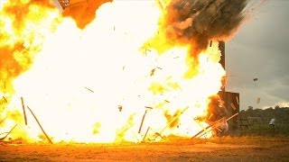 Huge Building Explosion at 2500fps  The Slow Mo Guys [upl. by Baldridge646]