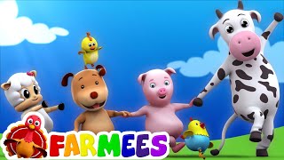 kids animal song  nursery rhymes  farm song  childrens rhymes  3d rhymes by Farmees [upl. by Moran]