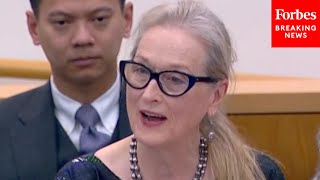 JUST IN Meryl Streep Delivers Remarks At The UN Meeting On Womens Rights In Afghanistan [upl. by Kabab511]