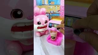 Pink Rabbit Drinking Milk Set Toys Satisfying With Unboxing ASMR Videos [upl. by Htiaf]