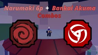 Bankai Akuma and Narumaki 6 Paths Combos  Shindo Life [upl. by Lareena]