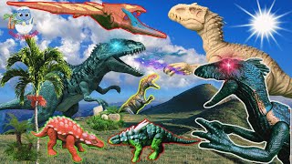 Ekrixinatosaurus Eat Monolophosaurus  With Mattel Dinosaur  Baryonyx  Tyrannosaurus Rex [upl. by Sarene]