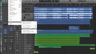 Logic Pro X  Video Tutorial 07  Import Audio Export Audio Export All Tracks [upl. by Naujal]