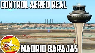 CONTROL AEREO EN EL AEROPUERTO DE MADRID BARAJAS  IVAO ATC [upl. by Ettedanreb253]