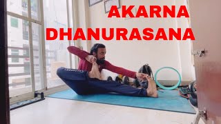 How to do Akarna Dhanurasana for beginners  yoga mind mastery  yoga with veer [upl. by Stiegler769]