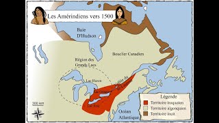 Le territoire des Algonquiens vers 1500 [upl. by Annej]