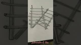 3D pancil art easy 3D optical illusion drawingShort ViralarttrendingVideoreelsytvideo🔥👌 [upl. by Inasah]