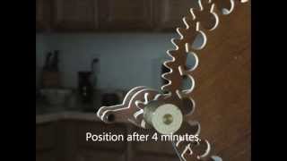 Wooden Gear Clock Remontoir Rewinder [upl. by Larrisa]