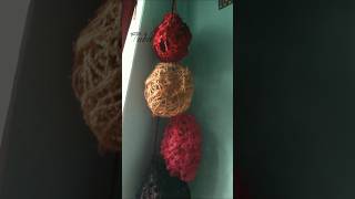 home decor with wool 🧶🎈🔮  Artisan Tuba  homedecor woolencraft diy [upl. by Esiahc]