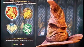 Hogwarts legacy playthrough ep2  Sorting hat Slytherin Gryffindor Hufflepuff or Ravenclaw [upl. by Rafaelita]