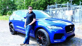 Jaguar FPace S 2018 SUV 380HP Review RARE Caesium Blue [upl. by Atekal]