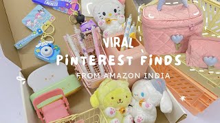 Viral Pinterest finds from Amazon India  Aesthetic decor and stationery haul India [upl. by Nielson]