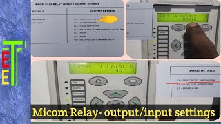 Micom relay input and output settings [upl. by Adelina]