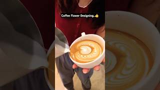 Easy Way లో Coffee Top Designing☕ trending coffee shorts youtubeshorts viralshorts [upl. by Yenahs213]