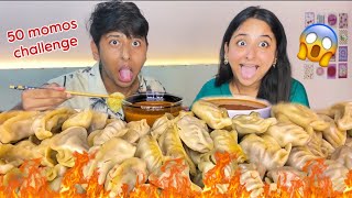 50 Momos Challenge With Adopted Brother [upl. by Ruhtracm]