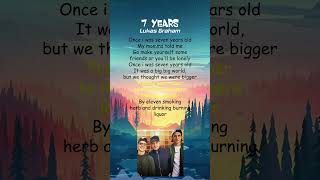 Lukas Graham  7 Years Lyrics shorts [upl. by Gregoire519]