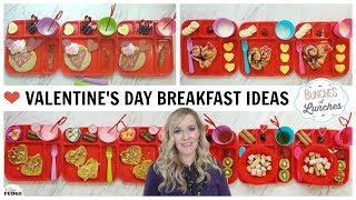 VALENTINES DAY BREAKFASTS  What They Ate  BUNCHES of LUNCHES [upl. by Etteluap]