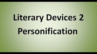 Personification Literary Device [upl. by Analihp]