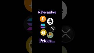 6 Dec 2024 Trending Crypto Prices crypto bitcoin ethereum solana xrp dogecoin chillguymeme [upl. by Quackenbush]