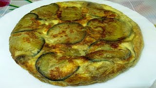 DELICIOSA TORTILLA DE BERENJENA Y CEBOLLA  RECETA FÁCIL SOLO 3 INGREDIENTES [upl. by Yticilef]