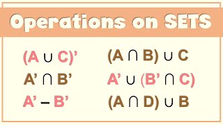 OPERATIONS ON SETS  Union Intersection Difference and Complement of a Set  Ms Rosette [upl. by Lefkowitz]