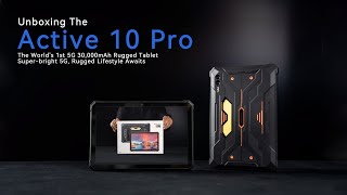 Blackview Active 10 Pro Unboxing  World’s 1st 5G 30000mAh Rugged Tablet with 400lm Camping Light [upl. by Herwick109]