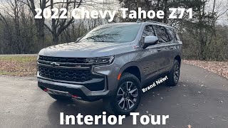 2022 Chevy Tahoe Z71 Interior Tour 4K 60fps [upl. by Karlise391]