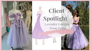 The Making of a Fairytale dress Lavender floral tulle gown [upl. by Eekaz868]