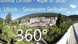 Funivia Mont Seuc 360° Seilbahn  Val Gardena  Gröden  OrtiseiAlpe di Siusi Seiseralm [upl. by Alyakim172]