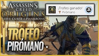 Assassin’s Creed Origins DLC The Curse of The Pharaohs  Trofeo  Logro Pirómano  Prende fuego [upl. by Valora555]