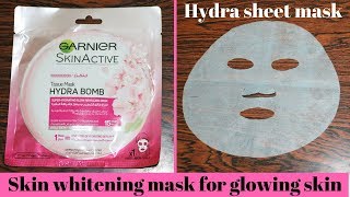 Garnier Hydra Bomb Tissue Skin Active Mask ReviewSkin Hydrate in 15 Minutes [upl. by Ablem111]