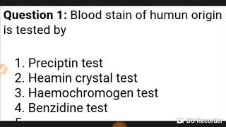 Forensic mcq part 1 [upl. by Nauwaj]