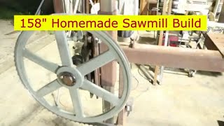 158quot Homemade Sawmill Build Bandmill Portable Mill Part 2 [upl. by Capello]