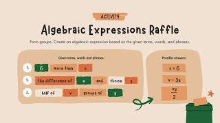 Building Algebraic Expressions [upl. by Ragnar477]