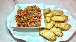 The BEST Italian Bruschetta  Easy Appetizer [upl. by Ayana]