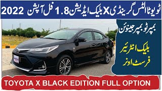 Toyota Corolla Altis Grande X Cvt i 1 8 Black Interior 2022 Total Genuine For Sale  Zawar Motors [upl. by Yorker]