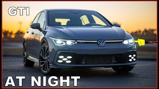 👉 AT NIGHT 2022 VW GTI  Interior amp Exterior Lighting Overview Volkswagen Golf  Night Drive [upl. by Elttil729]