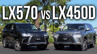 2021 LEXUS LX450d vs LX570  Which Luxury SUV should you buy [upl. by Youngman]