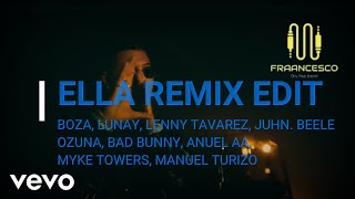 Boza  Ella Remix ft Ozuna Bad Bunny Anuel AA Myke Towers Manuel Turizo L Video Concept [upl. by Pepin]