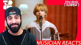 V of BTS Tiny Desk Korea  Musicians Reaction [upl. by Ardme]