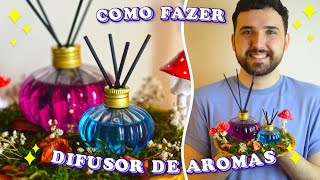 COMO FAZER DIFUSOR DE AROMAS CASEIRO – Aromatizador de ambientes – DIY Homemade Reed Diffuser [upl. by Cioban914]