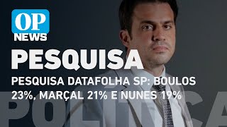 Pesquisa Datafolha SP Boulos 23 Marçal 21 e Nunes 19  O POVO NEWS [upl. by Aneertak]